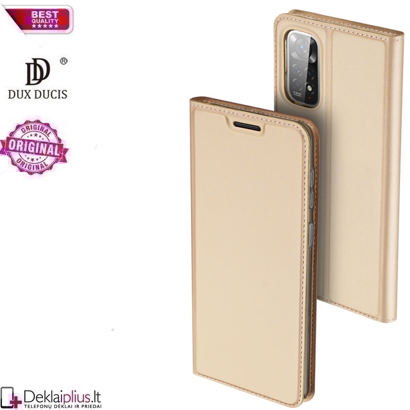 Dux Ducis dirbtinės odos viršelis - auksinės spalvos (Xiaomi Redmi Note 11/Note 11S/Note 12S/Poco M4 Pro) Dux Ducis dirbtinės odos viršelis - auksinės spalvos (Xiaomi Redmi Note 11/Note 11S/Note 12S/Poco M4 Pro)